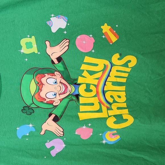 Kids Lucky Charms cereal Irish green tshirt XXL - Picture 2 of 4